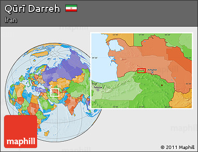 Political Location Map of Qūrī Darreh