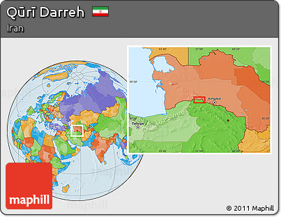 Political Location Map of Qūrī Darreh