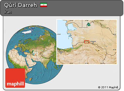 Satellite Location Map of Qūrī Darreh