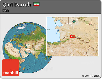 Satellite Location Map of Qūrī Darreh