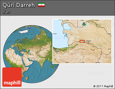 Satellite Location Map of Qūrī Darreh