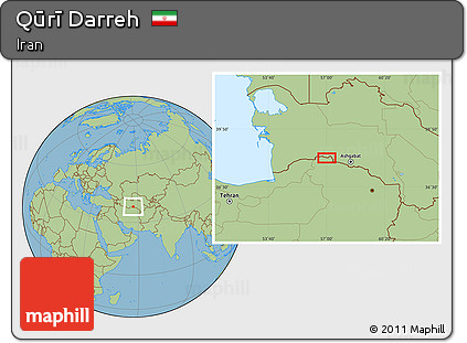 Savanna Style Location Map of Qūrī Darreh