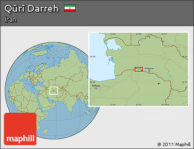 Savanna Style Location Map of Qūrī Darreh
