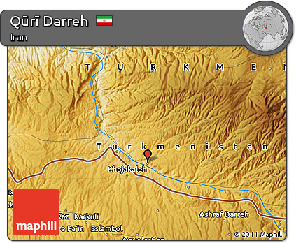 Physical Map of Qūrī Darreh