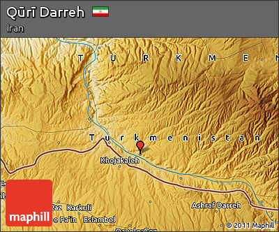 Physical Map of Qūrī Darreh
