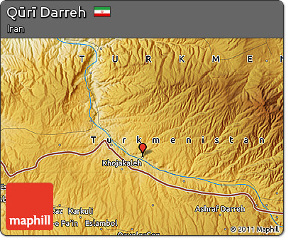Physical Map of Qūrī Darreh