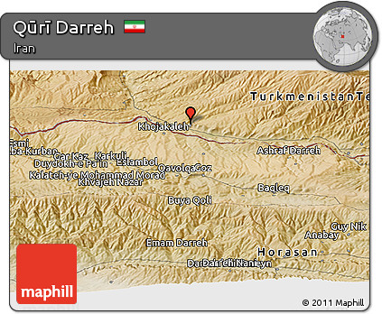 Satellite Panoramic Map of Qūrī Darreh