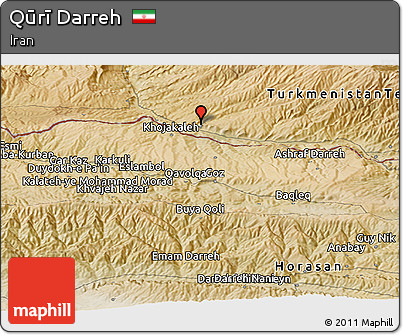 Satellite Panoramic Map of Qūrī Darreh