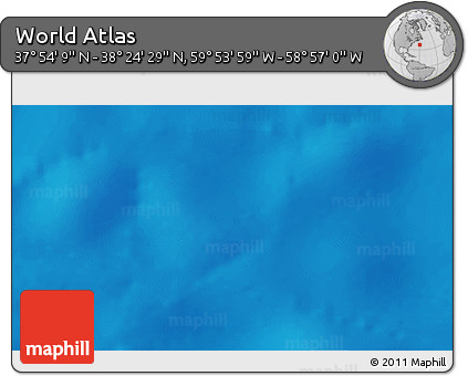 Physical 3D Map of the Area around 38° 9' 19" N, 59° 25' 29" W