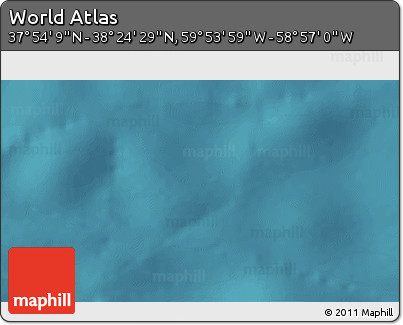 Satellite 3D Map of the Area around 38° 9' 19" N, 59° 25' 29" W