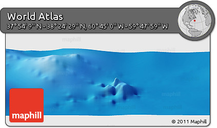 Physical Panoramic Map of the Area around 38° 9' 19" N, 60° 16' 29" W