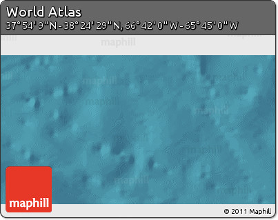 Satellite 3D Map of the Area around 38° 9' 19" N, 66° 13' 29" W