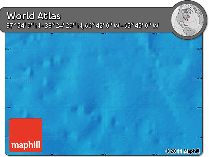 Physical Map of the Area around 38° 9' 19" N, 66° 13' 29" W