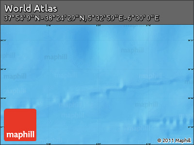 Physical Map of the Area around 38° 9' 19" N, 6° 1' 30" E
