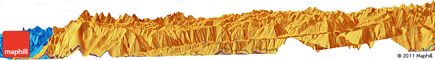 Political Horizon Map of the Area around 38° 9' 19" N, 70° 37' 30" E