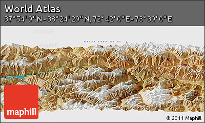 Satellite Panoramic Map of the Area around 38° 9' 19" N, 73° 10' 30" E