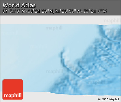 Physical 3D Map of the Area around 38° 9' 19" N, 73° 52' 30" W