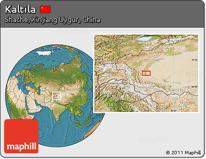 Satellite Location Map of Kaltila