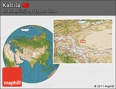 Satellite Location Map of Kaltila