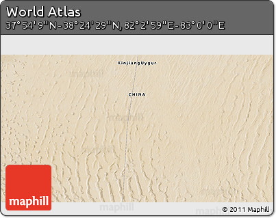Satellite 3D Map of the Area around 38° 9' 19" N, 82° 31' 30" E