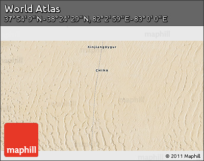 Satellite 3D Map of the Area around 38° 9' 19" N, 82° 31' 30" E