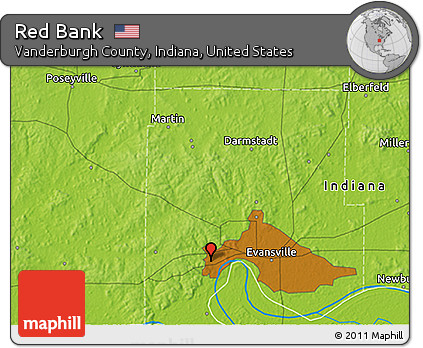 Physical 3D Map of Red Bank