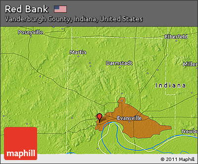 Physical 3D Map of Red Bank