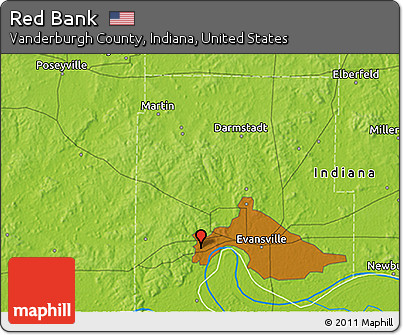 Physical 3D Map of Red Bank