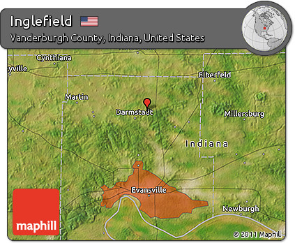 Satellite 3D Map of Inglefield
