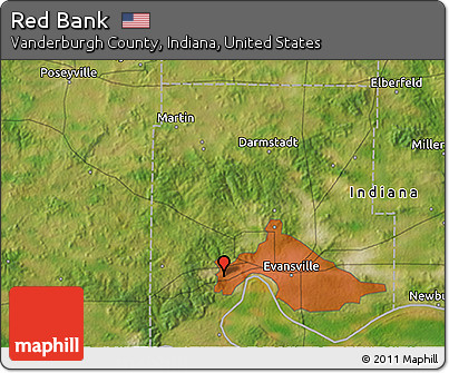 Satellite 3D Map of Red Bank