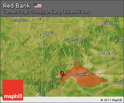 Satellite 3D Map of Red Bank