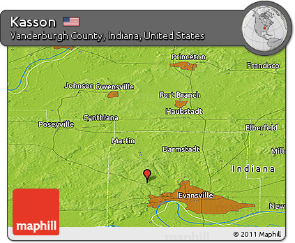 Physical Panoramic Map of Kasson
