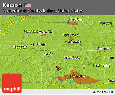 Physical Panoramic Map of Kasson