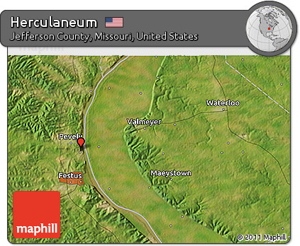 Satellite 3D Map of Herculaneum