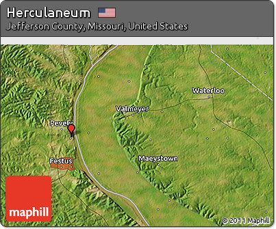 Satellite 3D Map of Herculaneum