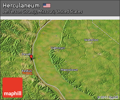 Satellite 3D Map of Herculaneum