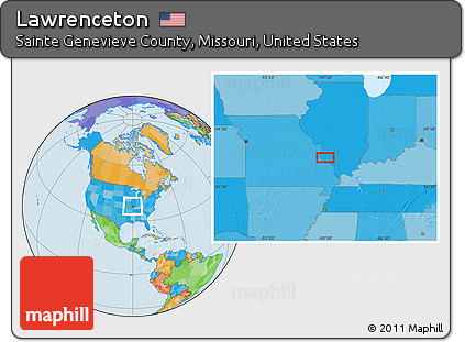 Political Location Map of Lawrenceton