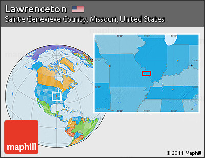 Political Location Map of Lawrenceton