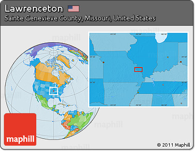 Political Location Map of Lawrenceton