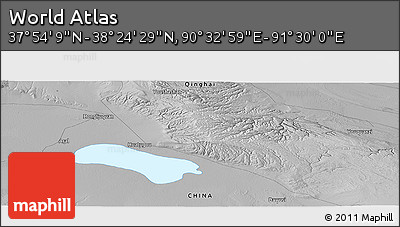 Physical Panoramic Map of the Area around 38° 9' 19" N, 91° 1' 30" E