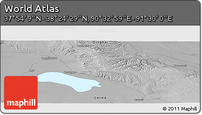 Physical Panoramic Map of the Area around 38° 9' 19" N, 91° 1' 30" E