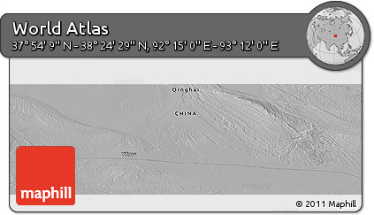 Physical Panoramic Map of the Area around 38° 9' 19" N, 92° 43' 29" E