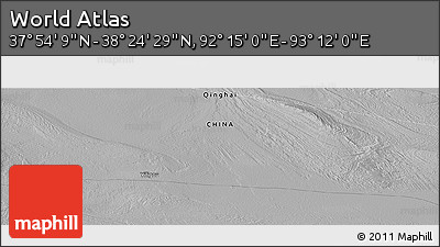 Physical Panoramic Map of the Area around 38° 9' 19" N, 92° 43' 29" E