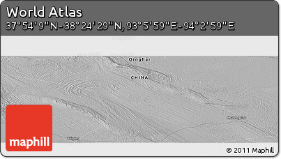 Physical Panoramic Map of the Area around 38° 9' 19" N, 93° 34' 29" E
