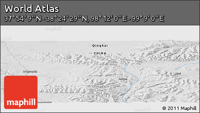 Physical Panoramic Map of the Area around 38° 9' 19" N, 98° 40' 30" E