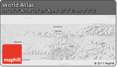 Physical Panoramic Map of the Area around 38° 9' 19" N, 98° 40' 30" E
