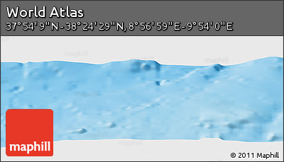 Physical Panoramic Map of the Area around 38° 9' 19" N, 9° 25' 30" E