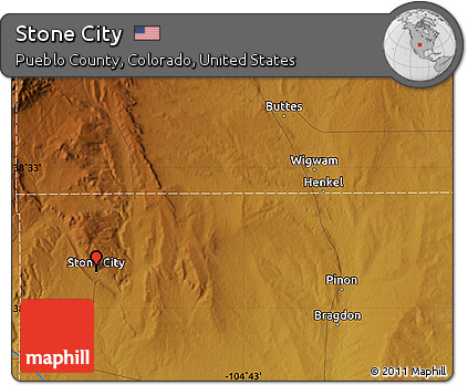 Physical Map of Stone City