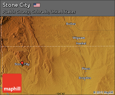 Physical Map of Stone City