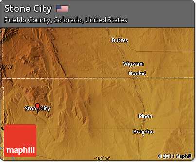 Physical Map of Stone City